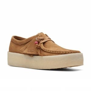 Clark's Wallabee Cup Tan Nubuck Shoes Size 6